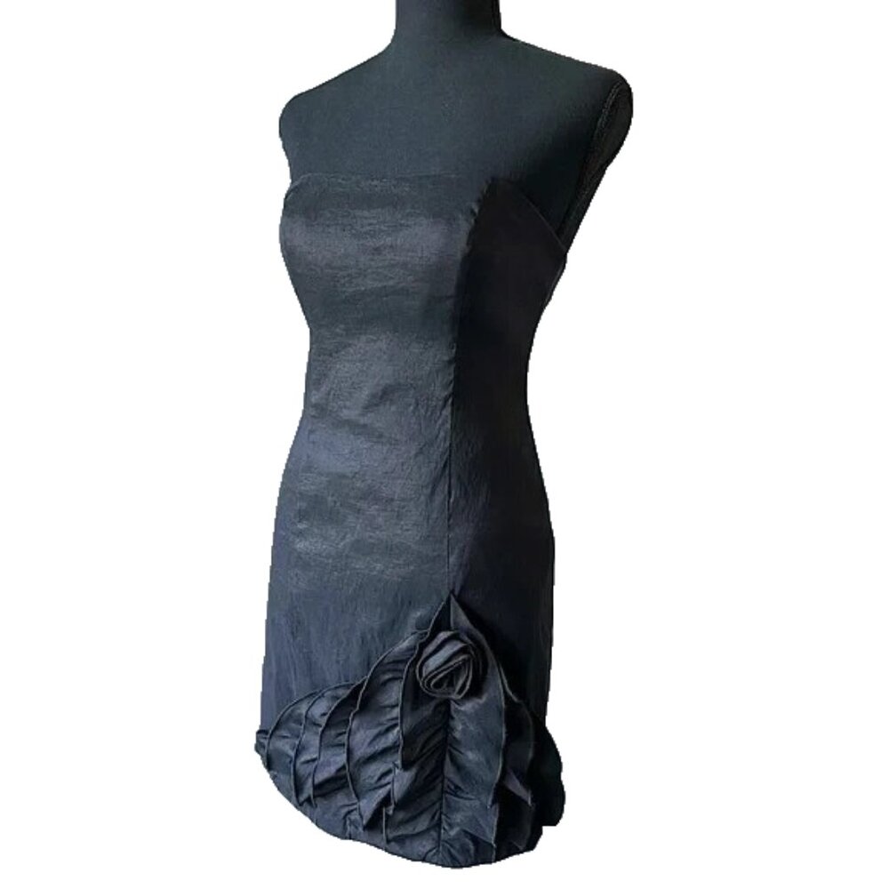 Cache Strapless Sheath Rosette Ruffle Detailing B… - image 4